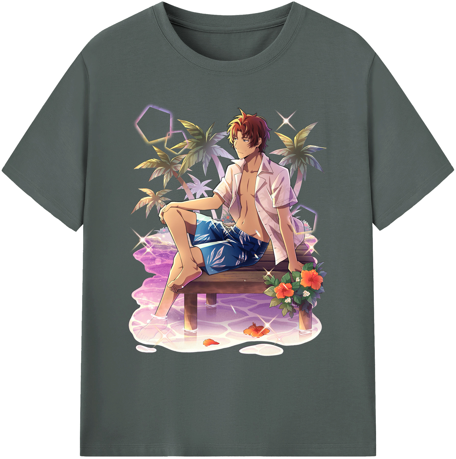 （画像用） 文豪ストレイドッグス Bungo Stray Dogs 綿100％ メンズ半袖Tシャツ｜肌触りやわらか＆通気性